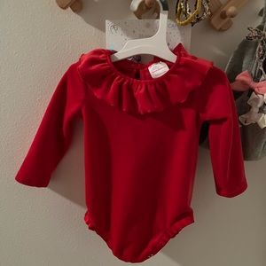 Hanna Andersson stretchy velvet bodysuit